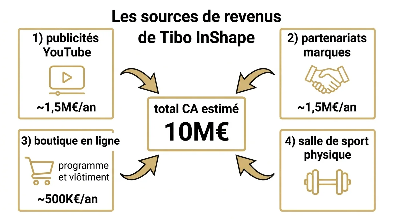 Les sources de revenus de Tibo InShape